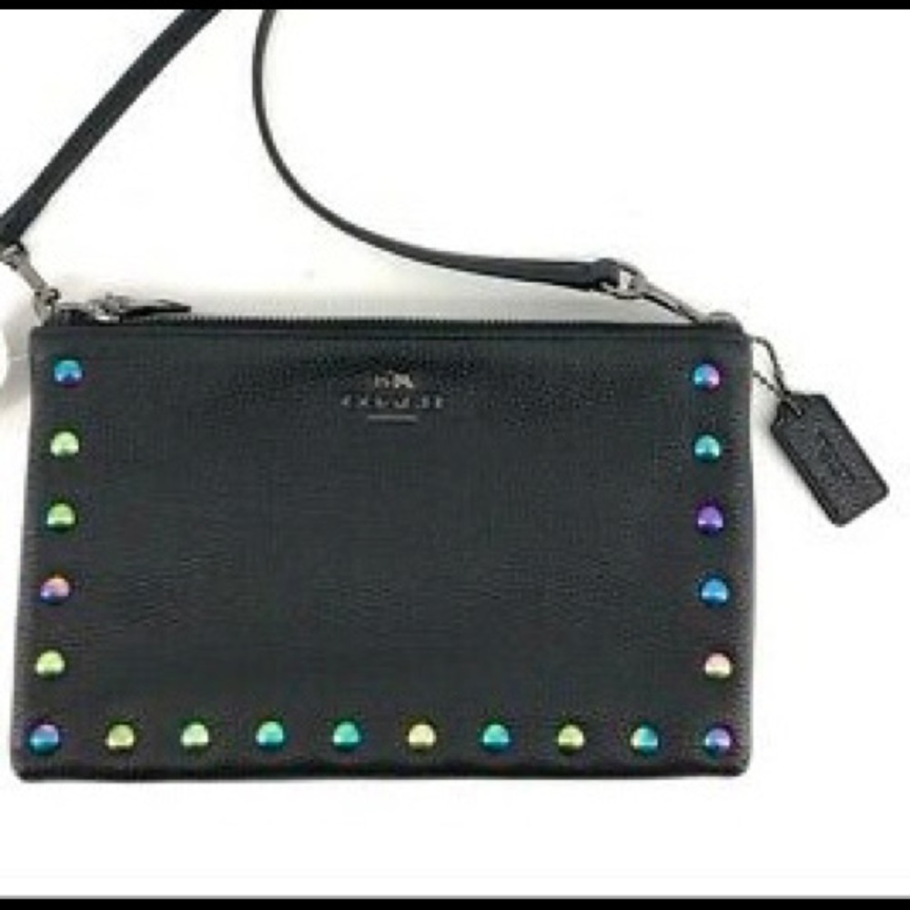 RARE Coach Lyla Crossbody with Oil Slick Rivets - Hologram Holographic F24467